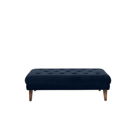 Boutique Palace Fabric Bench Stool - Oasis Navy