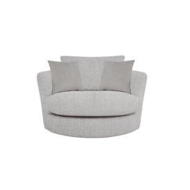 Boutique Pandora Large Swivel Chair - Plain Silver