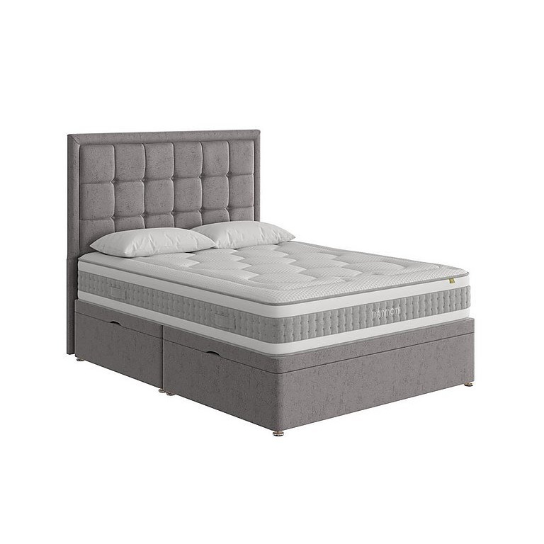 Mammoth - Prestige Plus 4000 Side Ottoman Divan Set - Small Double - Marble Platinum