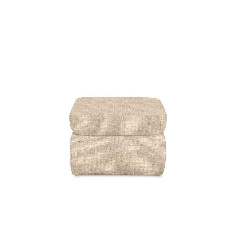 Quinn Fabric Storage Footstool - Weave Oatmeal