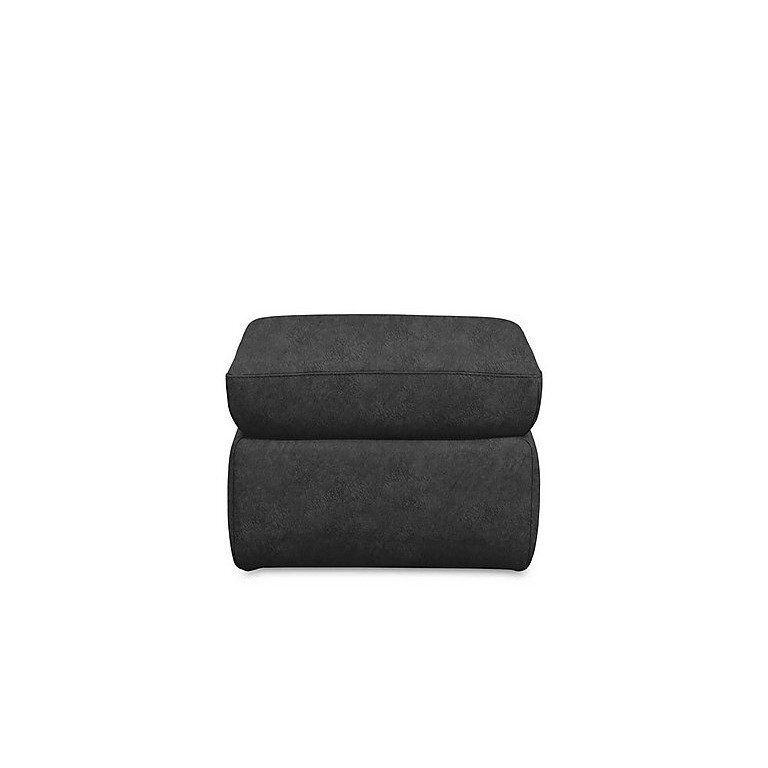 Quinn Fabric Storage Footstool - Marble Dark Grey