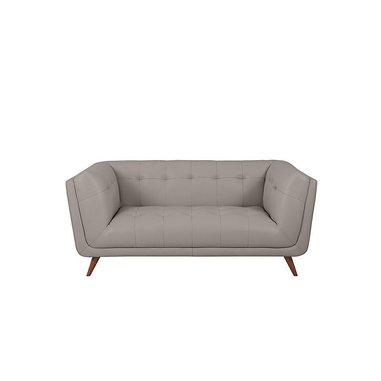 Rene 2 Seater Leather Sofa - Lead Grey