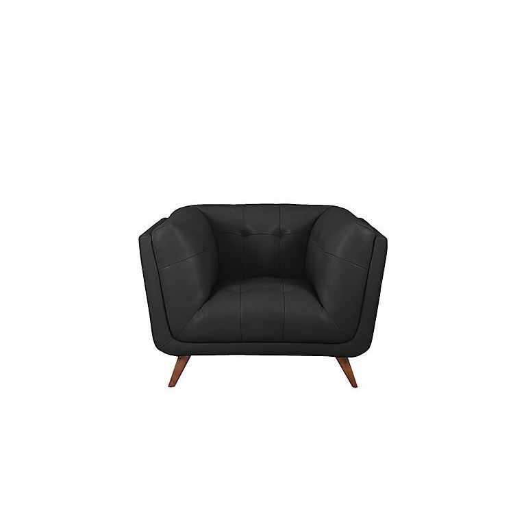 Rene Leather Armchair - Florida Graphite