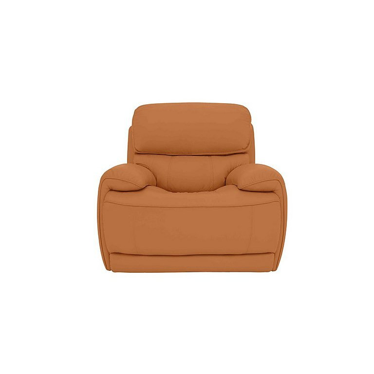 Rocco BV Leather Power Rocker Manual Recliner Armchair with Headrests - BV Honey Yellow