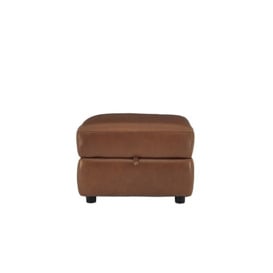 Relax Station Revive SK Leather Storage Footstool - Caramel