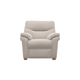 G Plan - Seattle Fabric Armchair with Wooden Feet - Nebular Blush