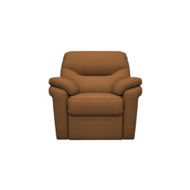 G Plan - Seattle Leather Power Recliner Armchair with Power Lumbar - Cambridge Tan