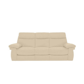 Comfort Story - Serene 3 Seater Leather Power Recliner Sofa with Drop Down Table - Bisque