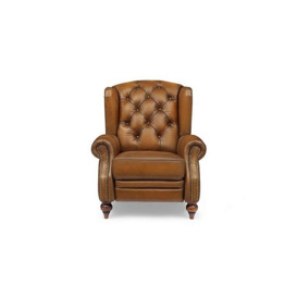 At The Helm - Shackleton Leather Power Recliner Wing Chair - Inca