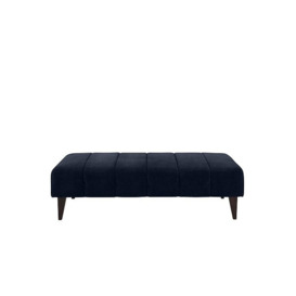 Alexander and James - Sumptuous Fabric Bench Footstool - Chamonix Navy Gold