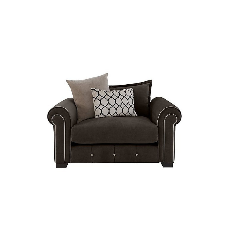 Alexander and James - Sumptuous Fabric Snuggler Chair - Chamonix Wicker Chrome