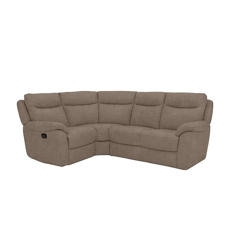 Snug Compact Fabric Left Hand Facing Corner Sofa - Silver