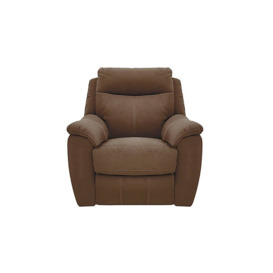 Snug Fabric Power Recliner Armchair - Hazelnut