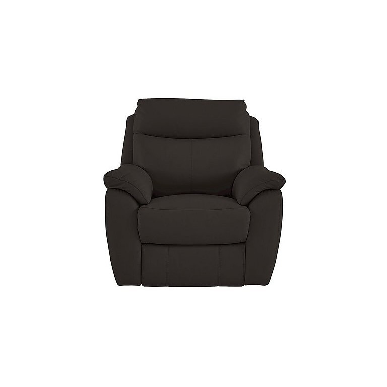 Snug BV Leather Manual Recliner Armchair - Dark Chocolate