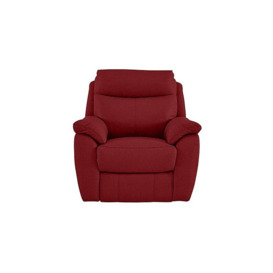 Snug Fabric Manual Recliner Armchair - Red