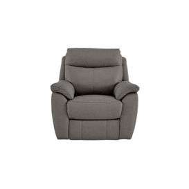 Snug Fabric Manual Recliner Armchair - Charcoal Gray