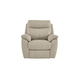 Snug Fabric Manual Recliner Armchair - Cream