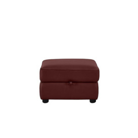 Snug BV Leather Storage Footstool - BV Deep Red