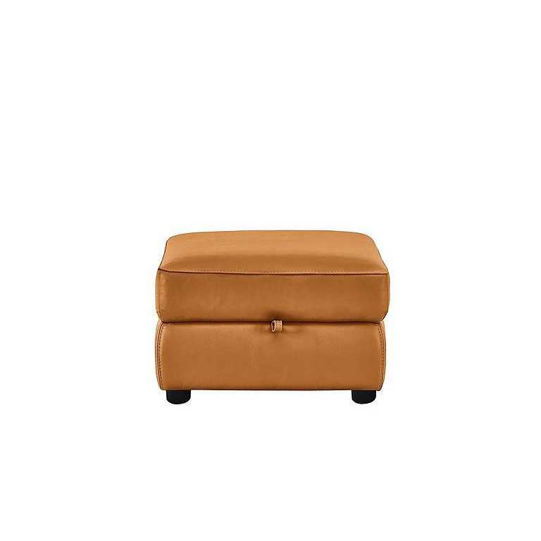 Snug BV Leather Storage Footstool - BV Honey Yellow