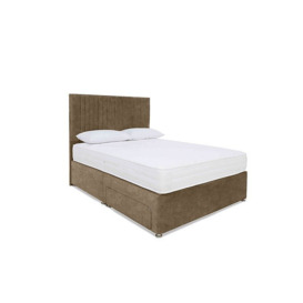Sleep Story - Firm Gel Divan Set with 2 Drawers - King Size - Lace Caramel