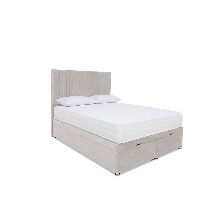 Sleep Story - Firm Gel Manual End Ottoman Divan Set - Small Double - Lace Ivory