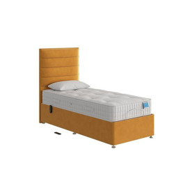 Sleep Story - Natural Comfort Adjustable Divan Bed With 2 Drawer Storage - Single - Plush Corn