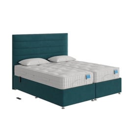 Sleep Story - Natural Comfort Adjustable Firm Divan Bed With 4 Drawer Storage - Super King - Plush Atlantic