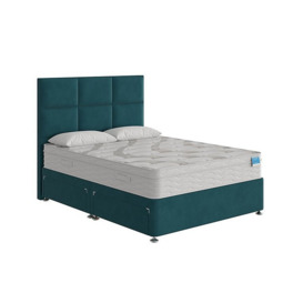 Sleep Story - Natural Luxury Hybrid Divan Set with Continental Drawers - Small Double - Plush Atlantic