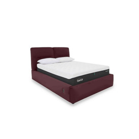 Stark BV Leather Electric Ottoman Bed Frame - King Size - BV Deep Red