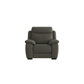 Starlight Express HW Leather Power Armchair with Headrest - Charcoal Gray