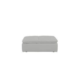 Starlight Express HW Leather Storage Chair Footstool - Grey