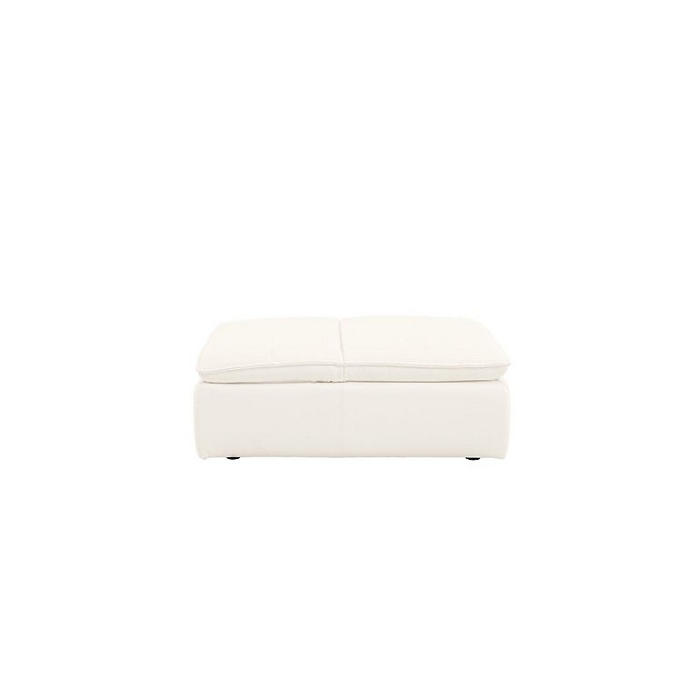 Starlight Express HW Leather Storage Chair Footstool - Star White
