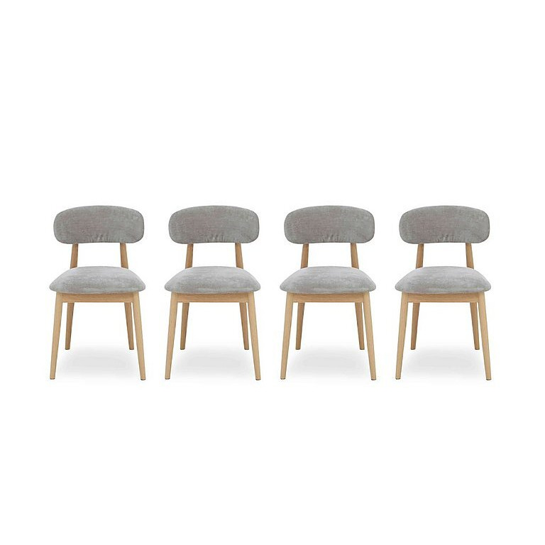 Stockholm Set of 4 Wooden Dining Chairs - Light Oak