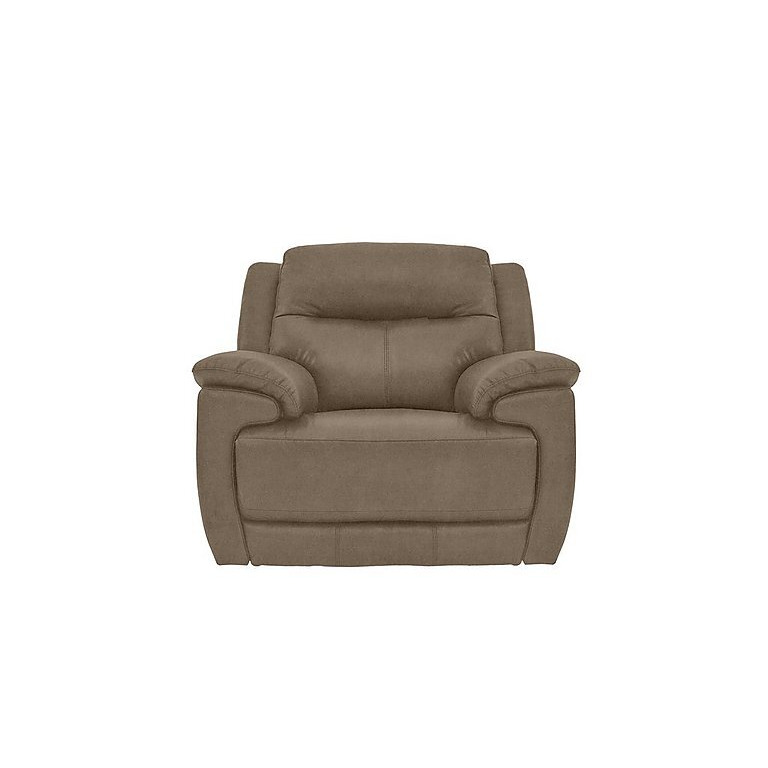 Touch Fabric Armchair with Manual Recliner - Tobacco