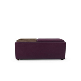 The Lounge Co. - Bronwyn Storage Bench Tray Stool - Frosted Grape Vot