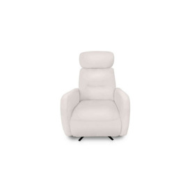 Designer Chair Collection Tokyo BV TO Leather Manual Recliner Swivel Chair - Frost