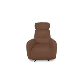 Designer Chair Collection Tokyo Fabric Manual Recliner Swivel Chair - Hazelnut