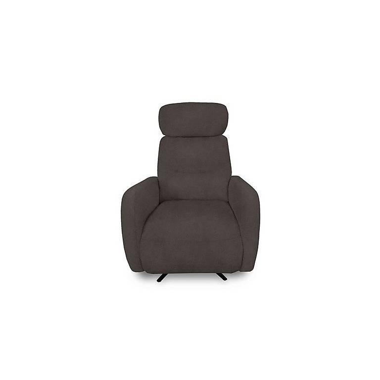 Designer Chair Collection Tokyo Fabric Manual Recliner Swivel Chair - R16 Charcoal