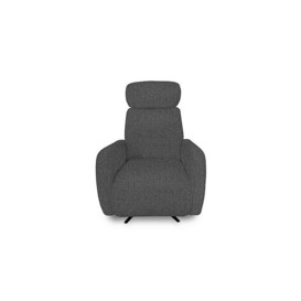 Designer Chair Collection Tokyo Fabric Manual Recliner Swivel Chair - R39 Charcoal