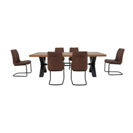 Bodahl - Terra Dining Table and 6 Cognac Chairs - Oiled