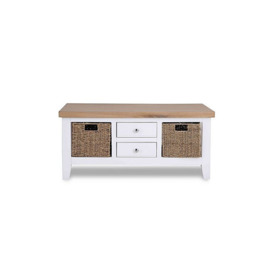 Furnitureland - Truro Storage Coffee Table - White