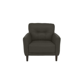 Uno HW Leather Chair - Charcoal Grey