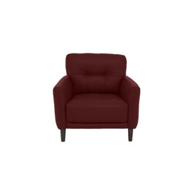 Uno HW Leather Chair - Deep Red