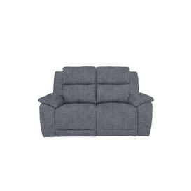 Utah 2 Seater Fabric Recliner Sofa with Headrests and Power Lumbar - Halifax Ash