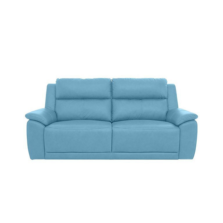 Utah 3 Seater Leather Sofa - Blu