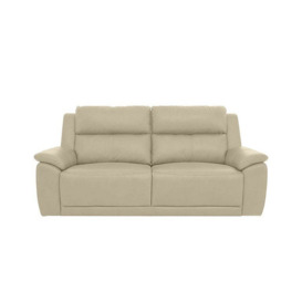 Utah 3 Seater Leather Sofa - Natural Sand