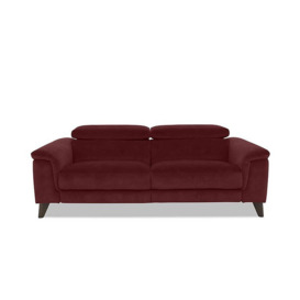Wade 3 Seater Fabric Sofa - Burgundy