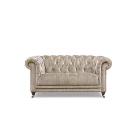 At The Helm - Walter 2 Seater Fabric Chesterfield Sofa - Barley