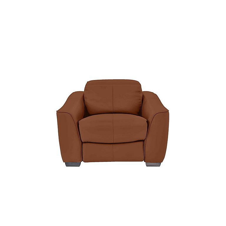 Xavier Leather Armchair - Warm Brown
