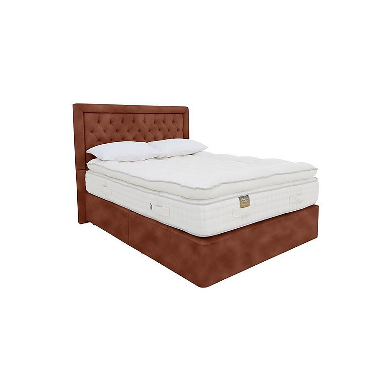 Harrison Spinks - Yorkshire 20k Pillow Top Firm Divan Set with 2 Drawers - Double - Lovely Umber